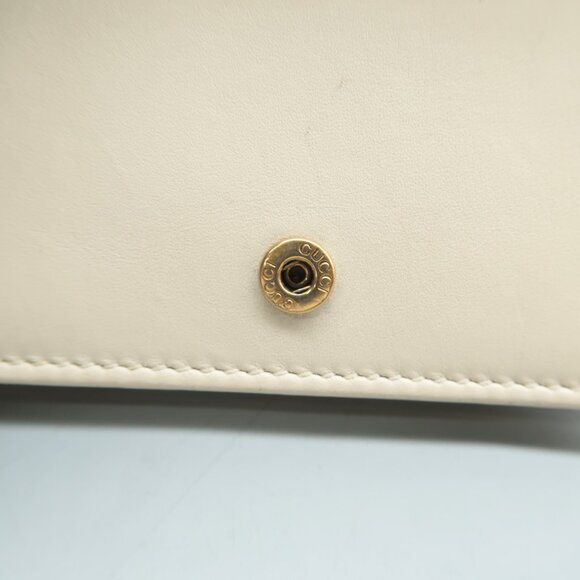 GUCCI White&Red Trompe L'Oeil Leather Wallet - Picture 8 of 12